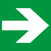 Знак E02-01 Направляющая стрелка (Пластик 200х200х2 мм)